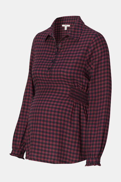 Checked Flannel Nursing Blouse