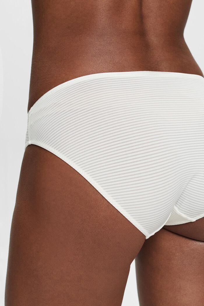 Striped Microfiber Briefs, OFF WHITE, detail image number 3