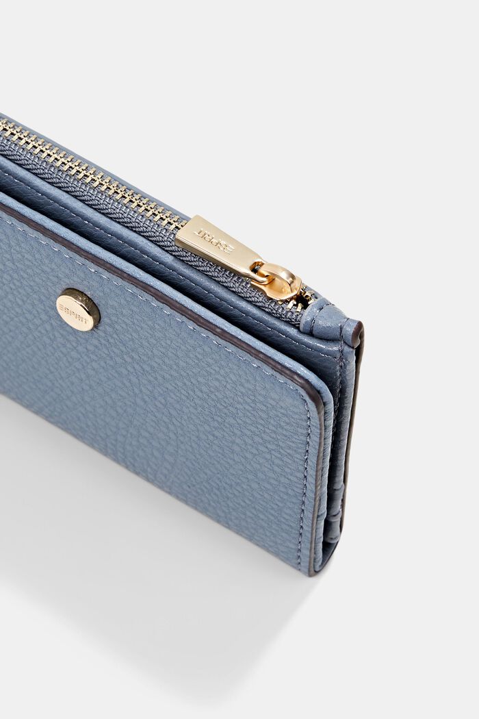 Vegan: small faux leather wallet, LIGHT BLUE, detail image number 1