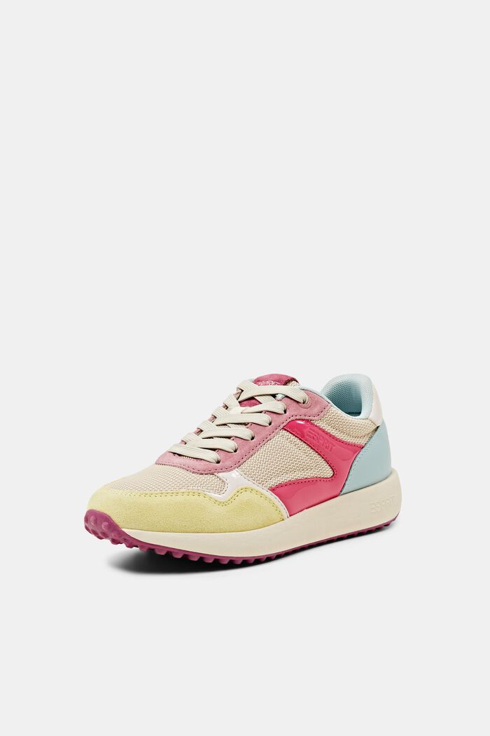 Lace-Up Sneakers, PASTEL YELLOW, detail image number 2