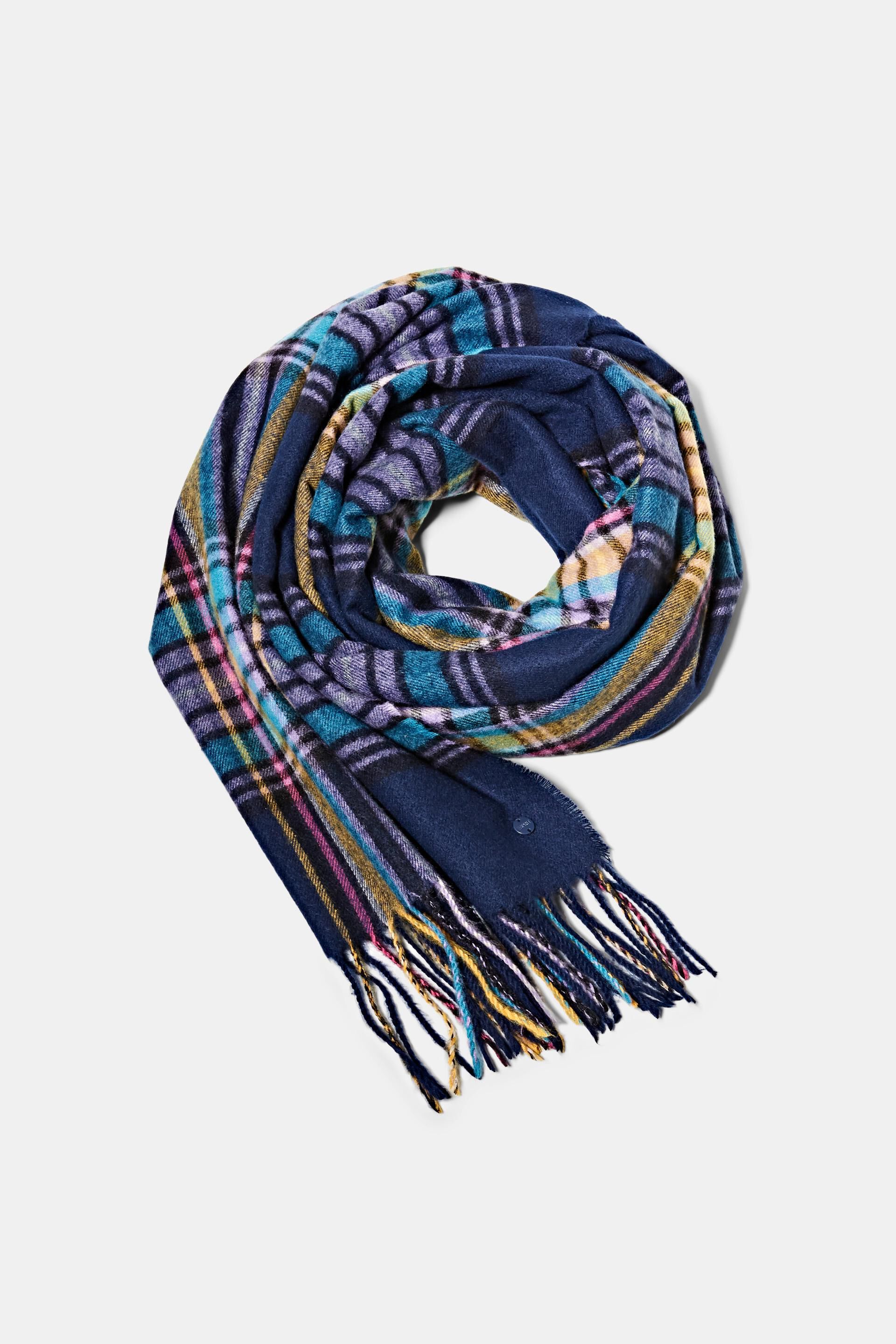 Esprit Tuch Schal blanket scarf Sterne fest kuschelweich blau 087EA1Q019 440 