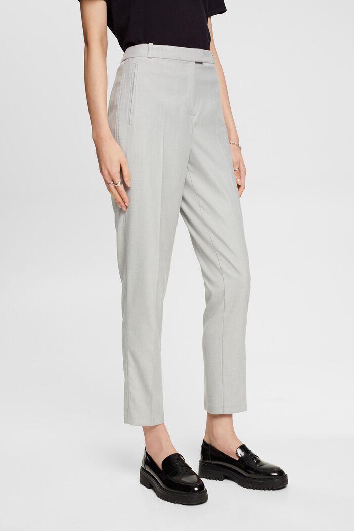 Cropped trousers, GREY, detail image number 0