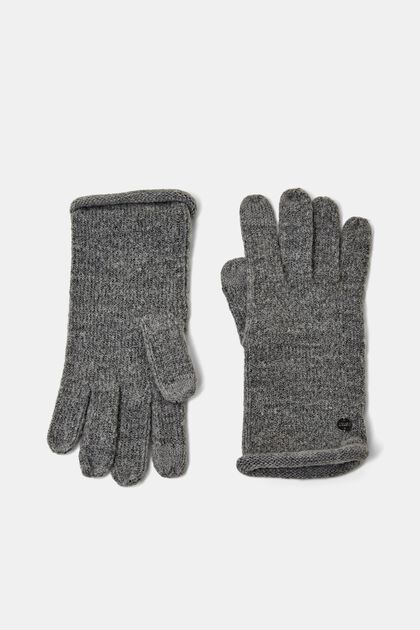 Knitted rolled edge gloves