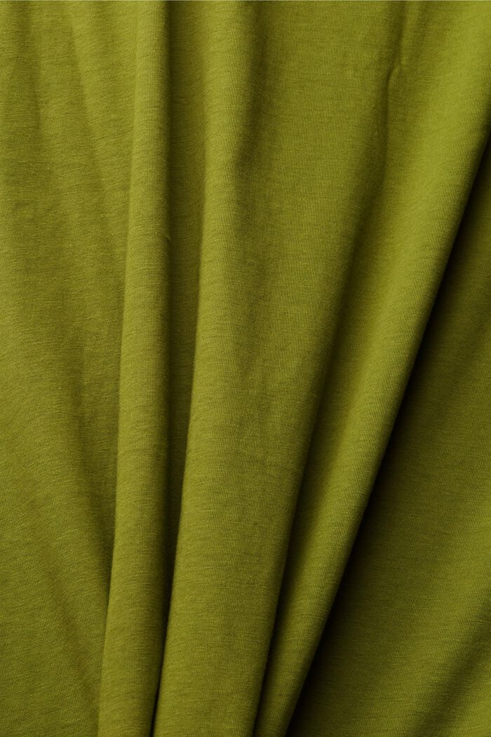 Jersey T-shirt with a small printed motif, LEAF GREEN, detail image number 4
