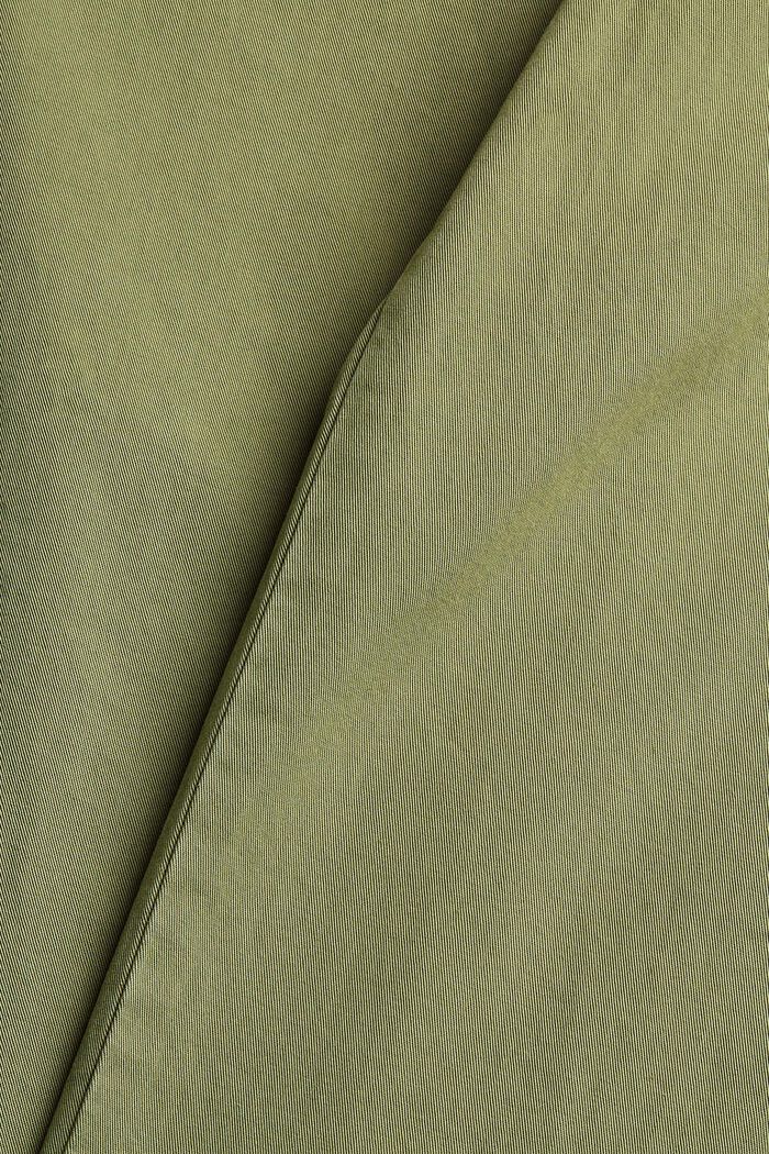 Trousers with a drawstring waistband made of pima cotton, LIGHT KHAKI, detail image number 4
