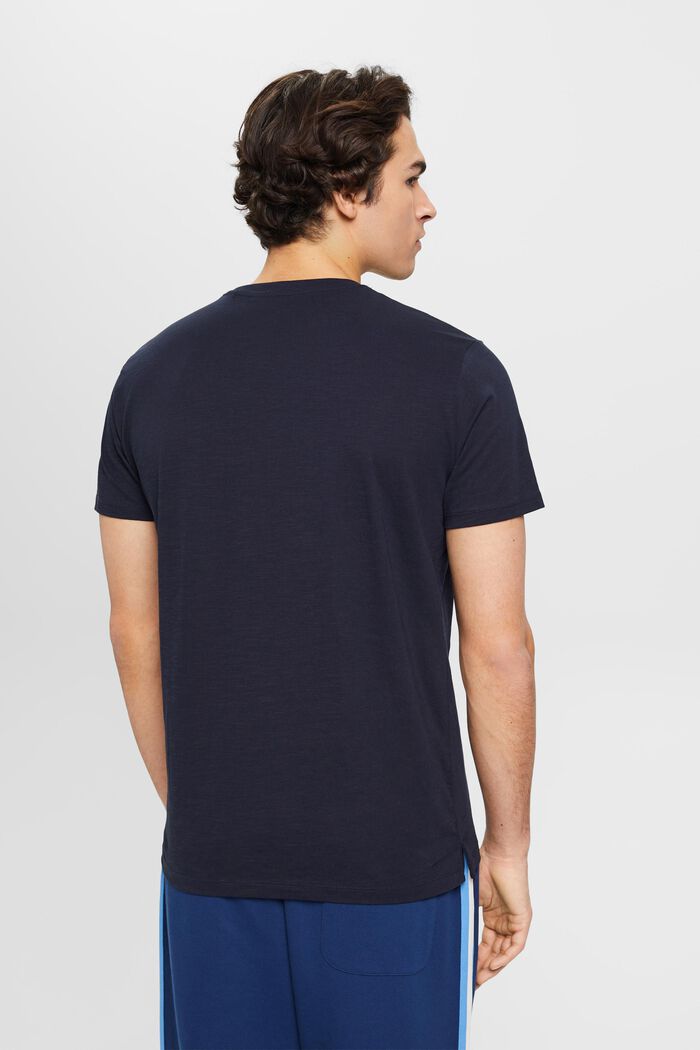 Cotton t-shirt with breast pocket, NAVY, detail image number 3