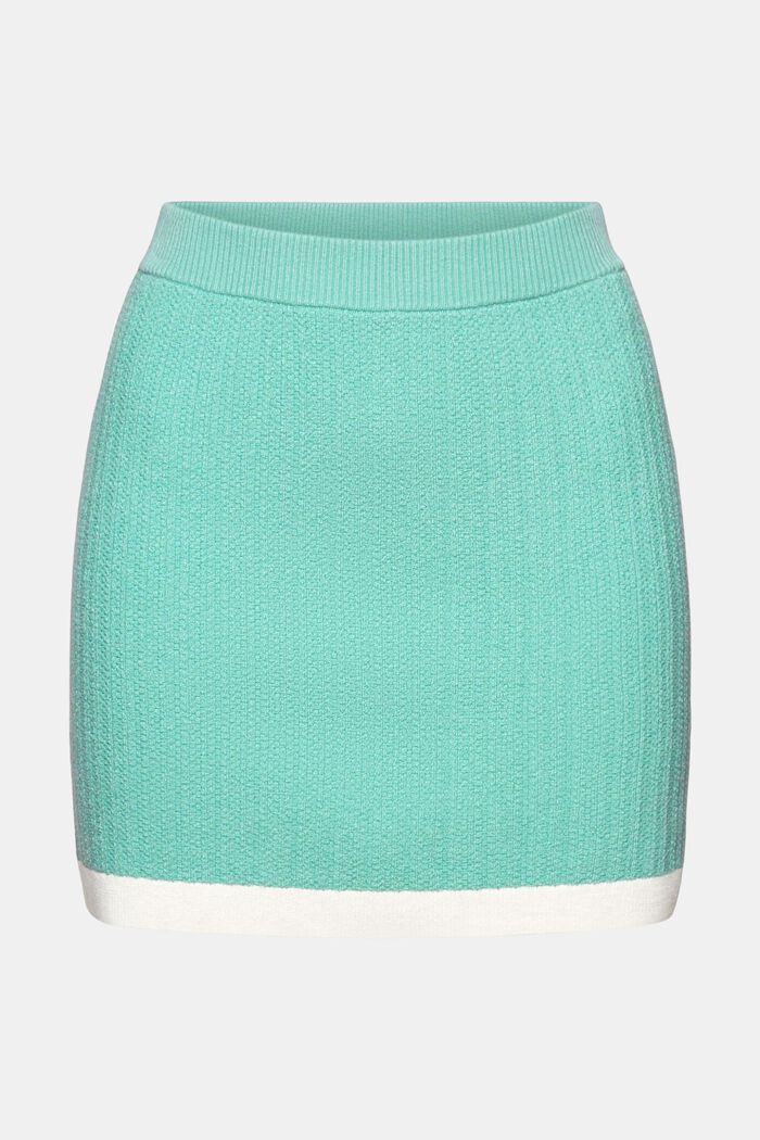 Rib-Knit Mini Skirt, DUSTY GREEN, detail image number 5