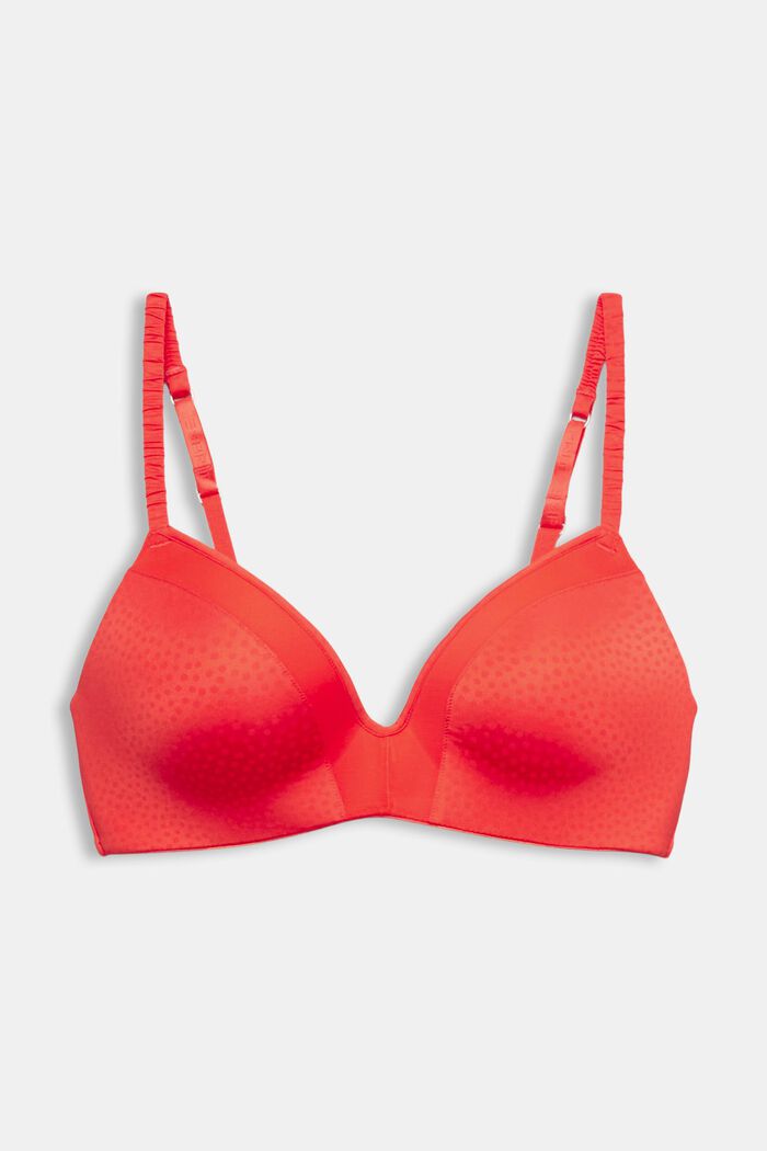 Padded, non-wired bra with polka dot pattern