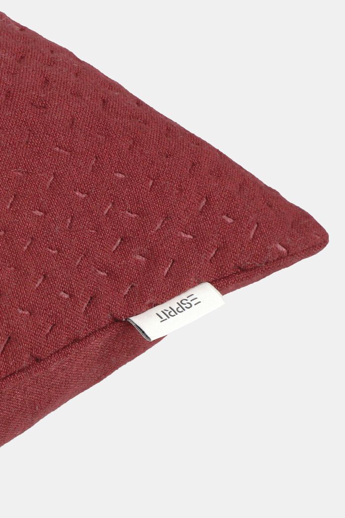 Structured Cushion Cover, DARK RED, detail image number 1
