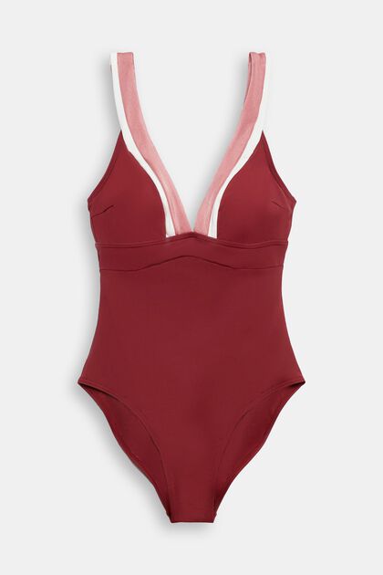 Tri-colour swimsuit