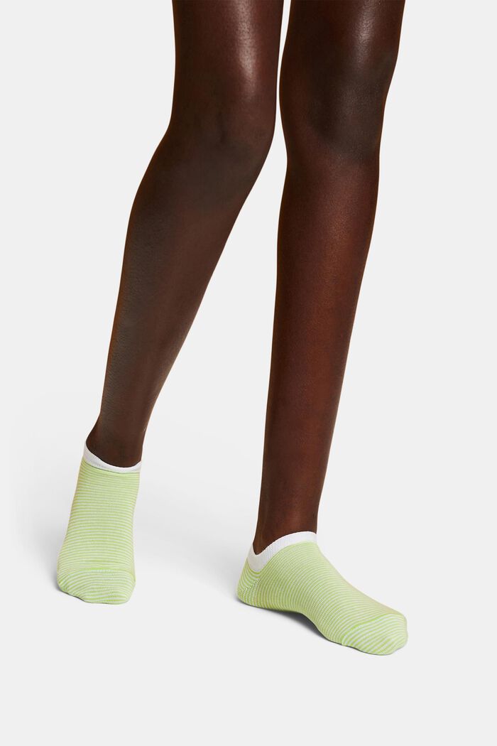2-Pack Striped Ankle Socks, GREEN/BLUE, detail image number 1
