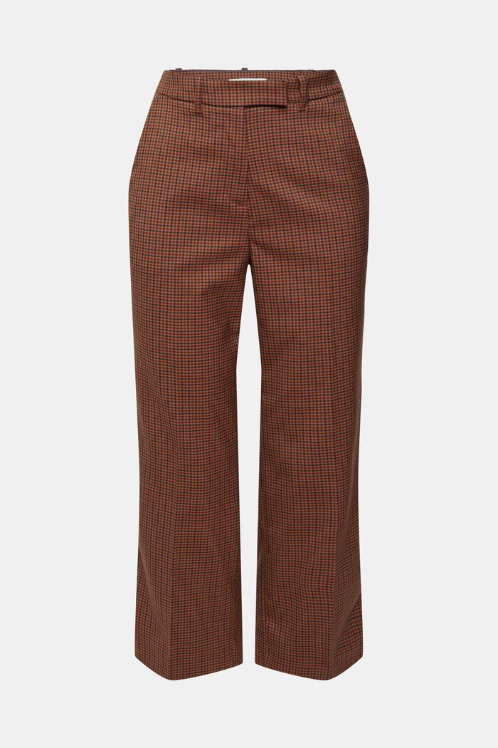 Cropped trousers with checks