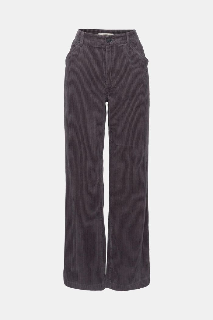 CORDUROY mix & match wide leg trousers, ANTHRACITE, detail image number 2