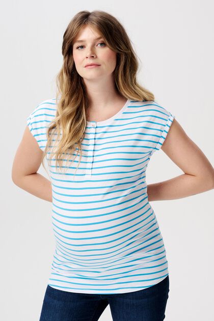 Organic Cotton-Blend Maternity Henley T-Shirt
