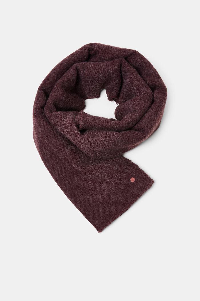 Oversized scarf, BORDEAUX RED, detail image number 0