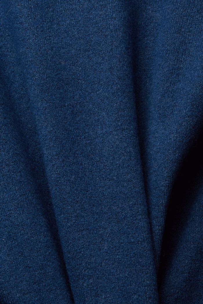 Wool blend: open cardigan, PETROL BLUE, detail image number 1