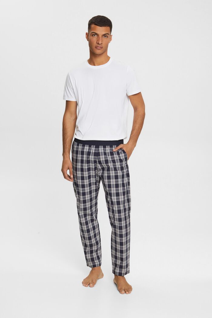 Checked pyjama trousers, NAVY, detail image number 0