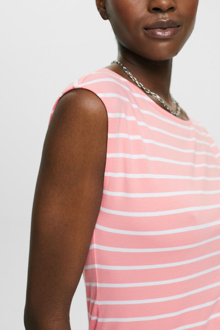 Striped cotton T-shirt, PINK, detail image number 2