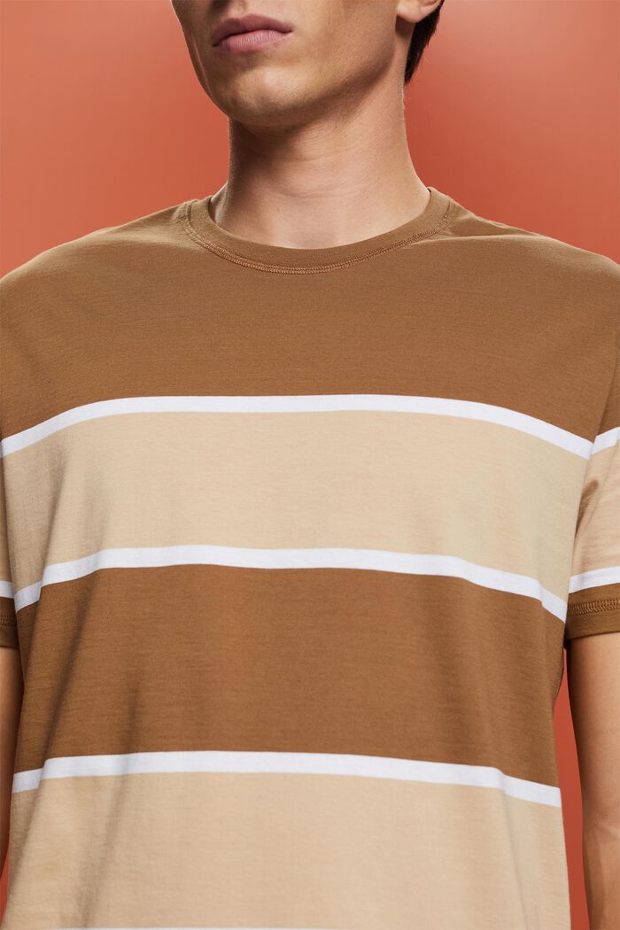 Striped t-shirt, 100% cotton, PALE KHAKI, detail image number 2