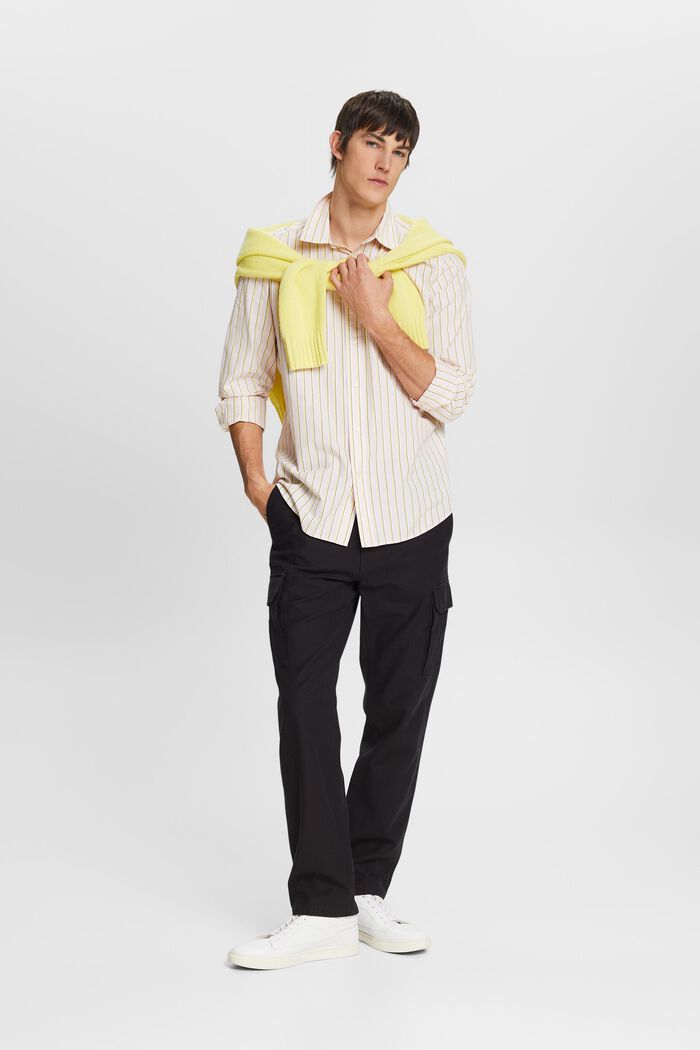 Striped Cotton Shirt, PASTEL PINK, detail image number 1