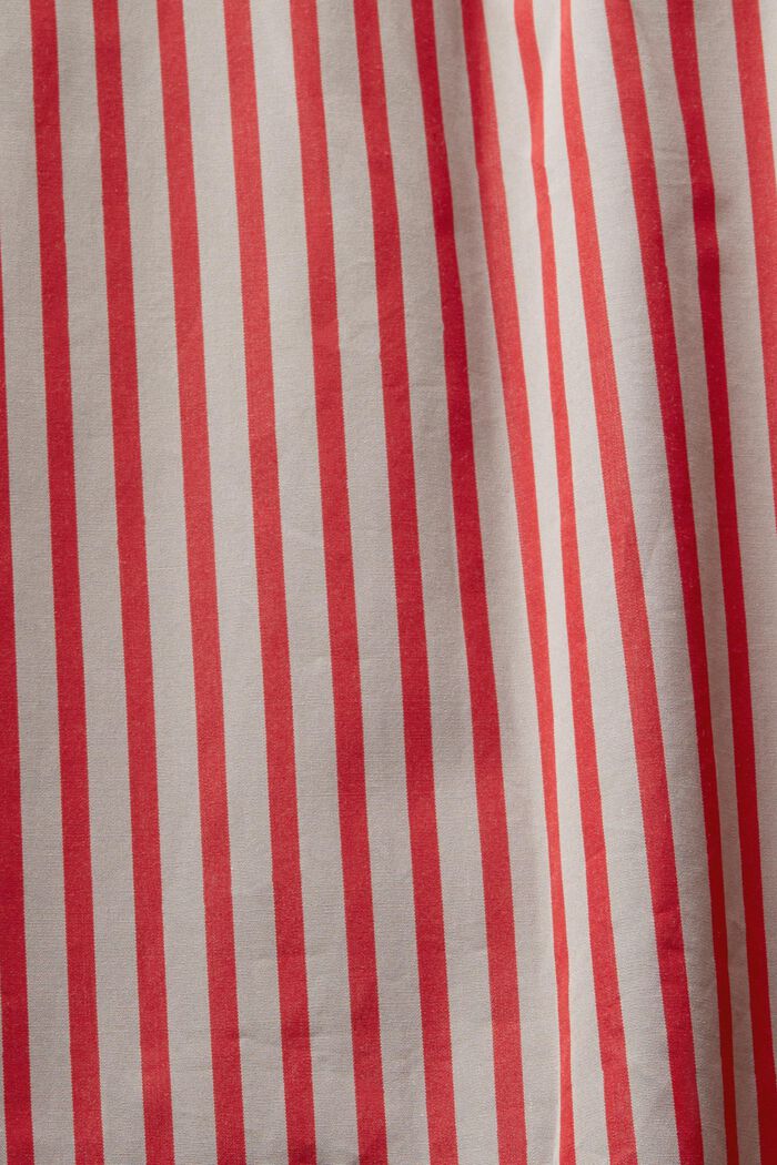 Striped Poplin Shirt, DARK RED, detail image number 5