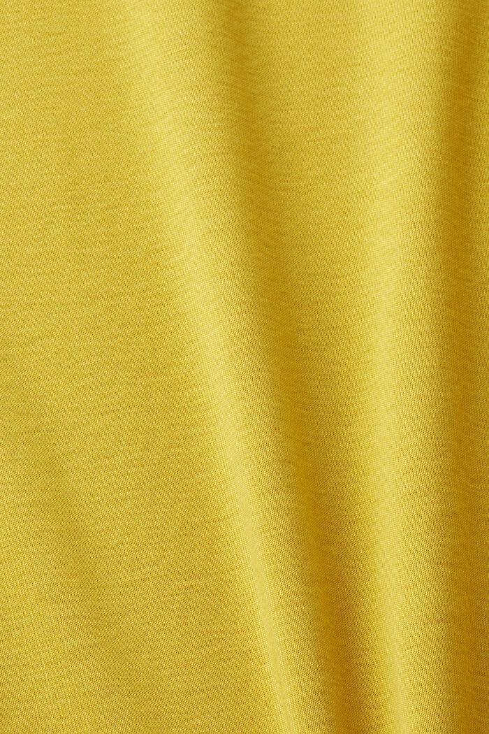 Long-sleeved cotton top, DUSTY YELLOW, detail image number 6