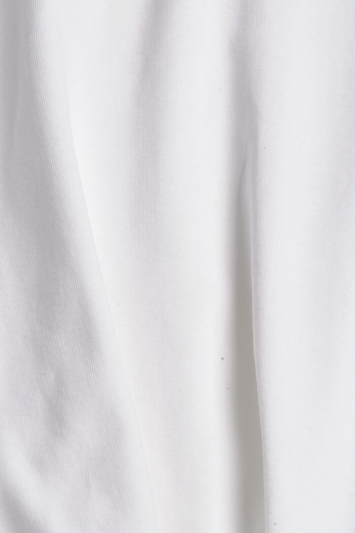 Long sleeve top with a stand-up collar, WHITE, detail image number 4