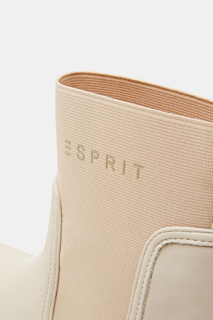 Vegan: faux leather chelsea boots, BEIGE, detail image number 3
