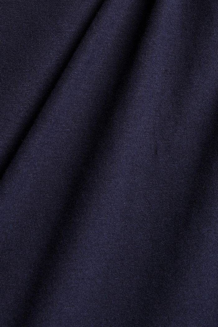 Nightshirt with a lapel collar, 100% organic cotton, NAVY, detail image number 3