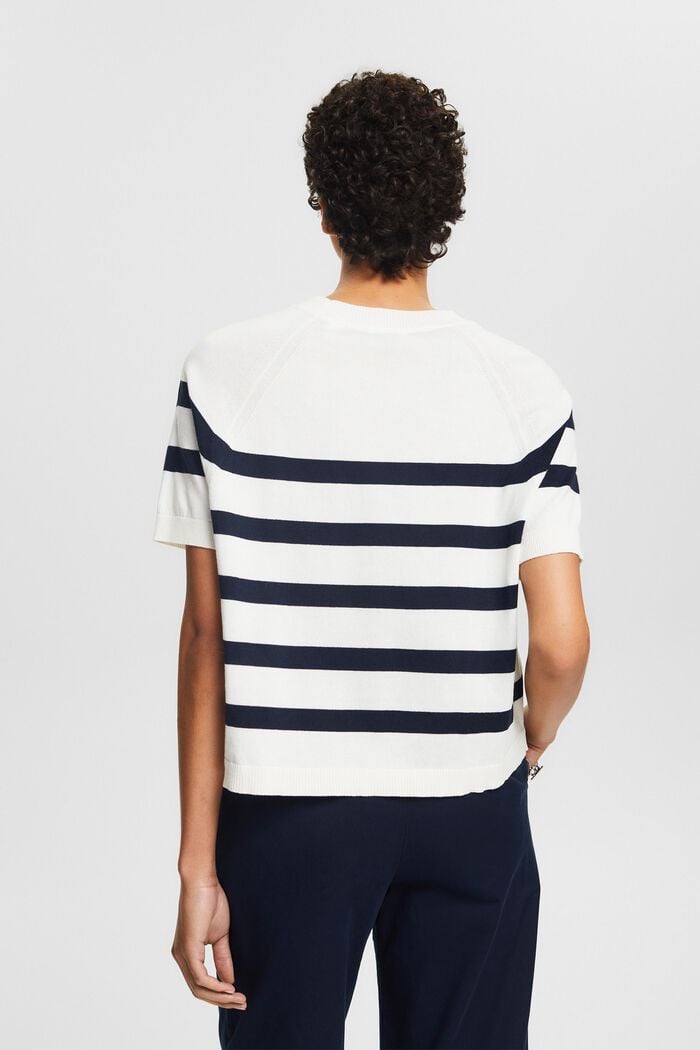 Striped Cotton Top, OFF WHITE, detail image number 3