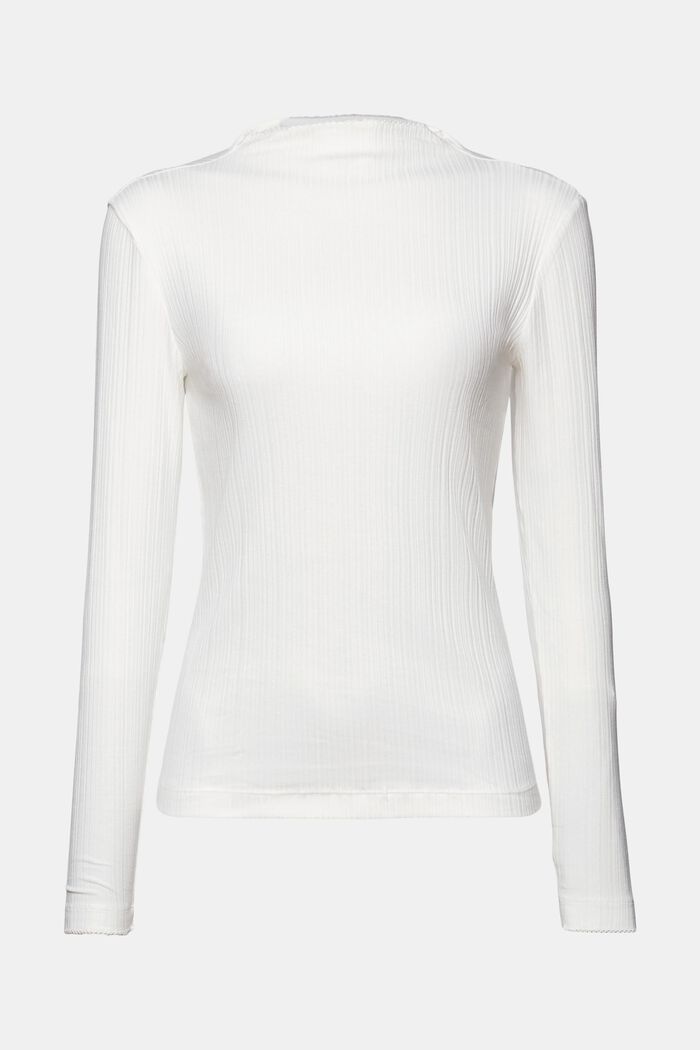 The Long Sleeve Ribbed Top in White – Frank And Oak Canada