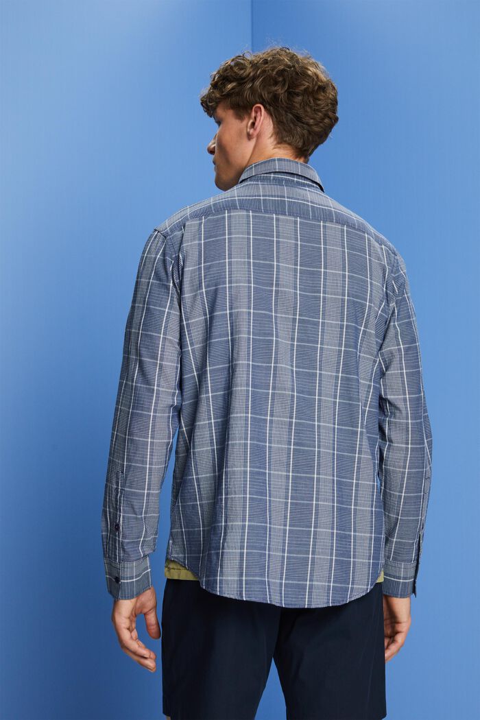 Lightweight check shirt, 100% cotton, DARK BLUE, detail image number 3