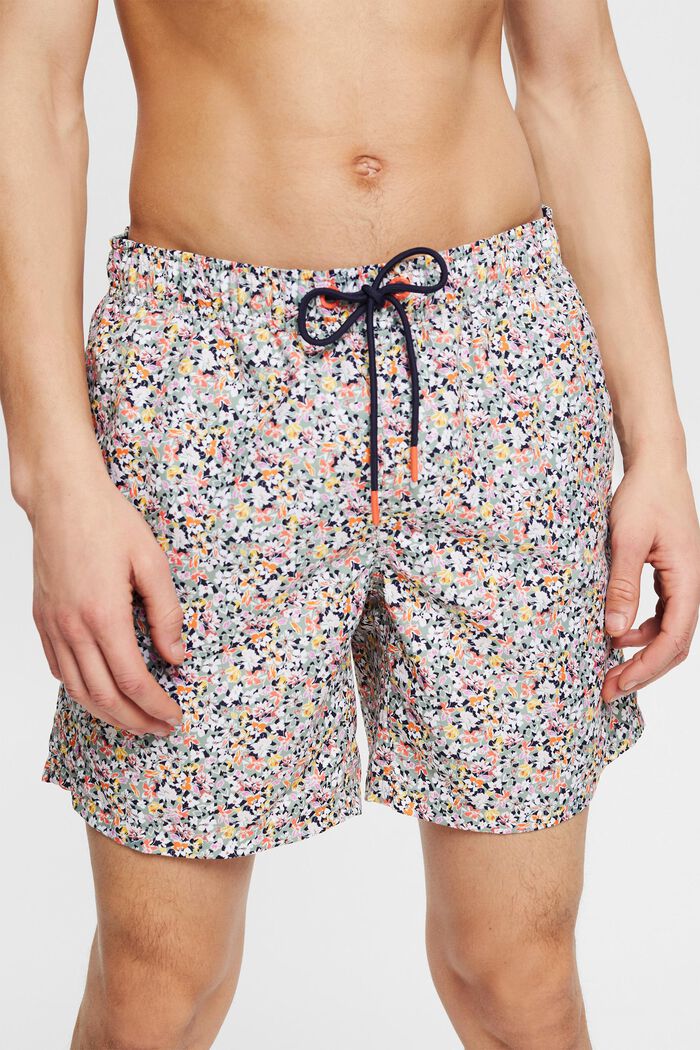 Swim shorts with a mille-fleurs print