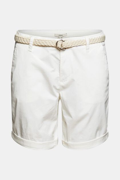 Shorts with woven belt