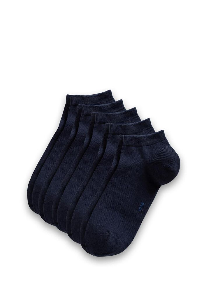 5-pack of blended cotton trainer socks, MARINE, detail image number 0