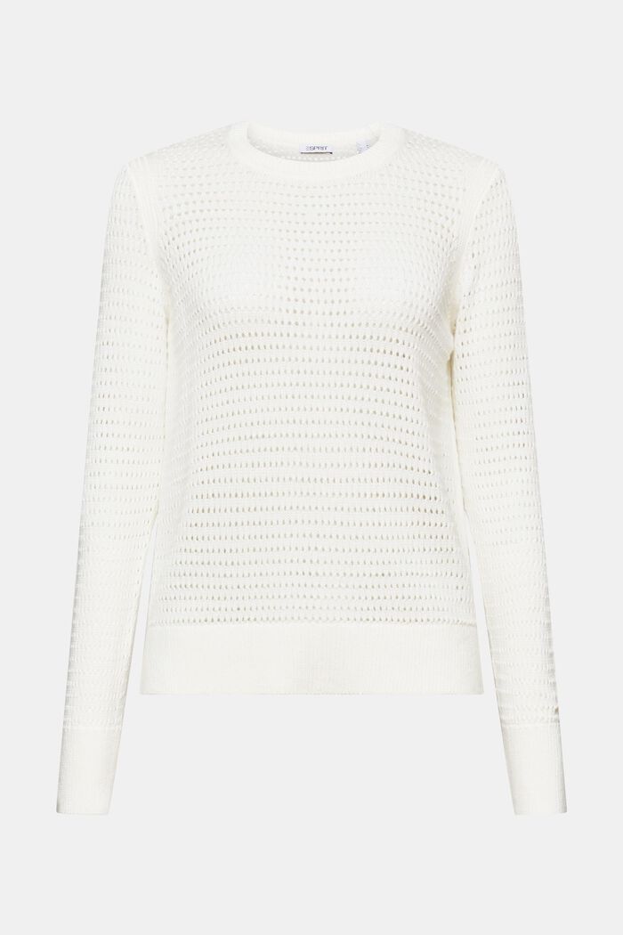 Mesh Sweater, OFF WHITE, detail image number 7