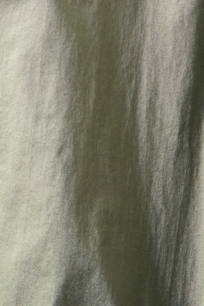 Metallic Coated Windbreaker Jacket, DARK TEAL GREEN, detail image number 6