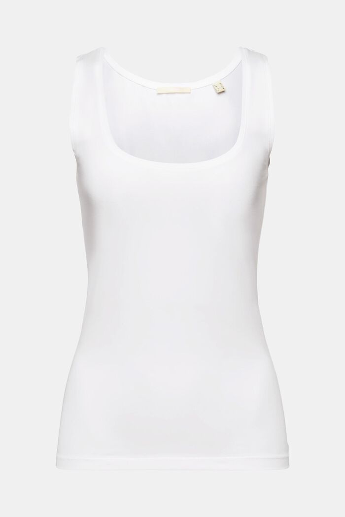 Organic cotton vest top, WHITE, detail image number 5