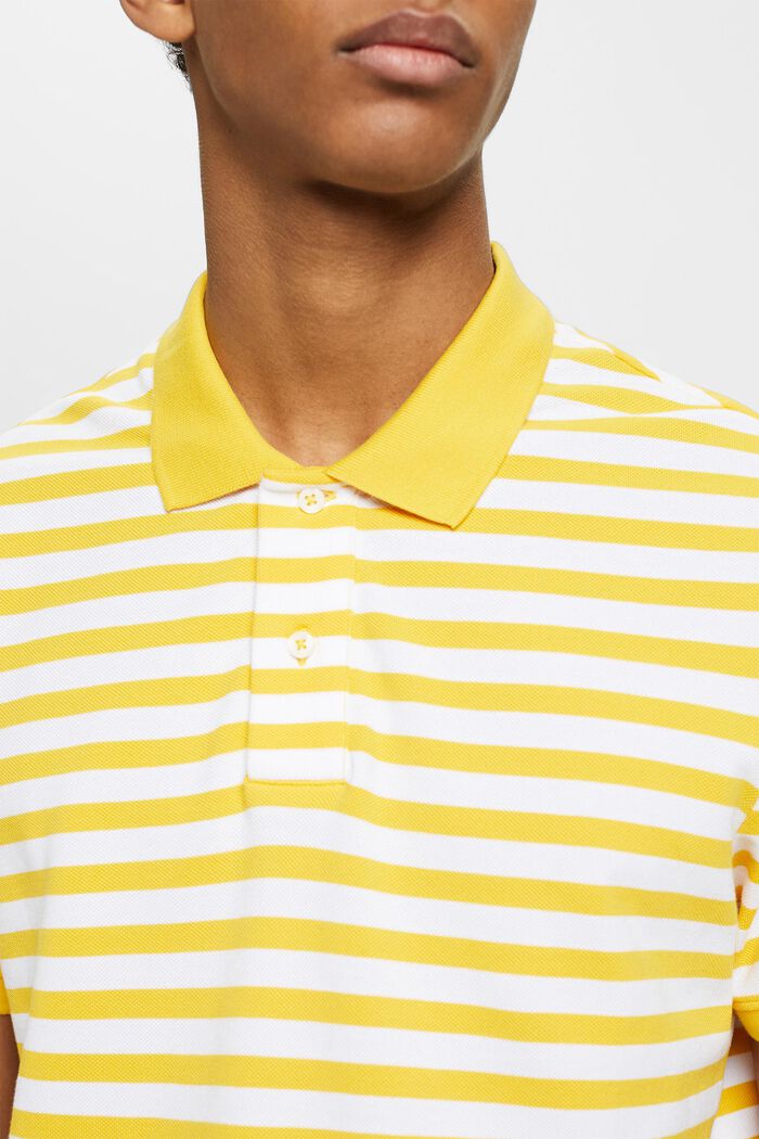 Striped slim fit polo shirt, GOLDEN ORANGE, detail image number 2