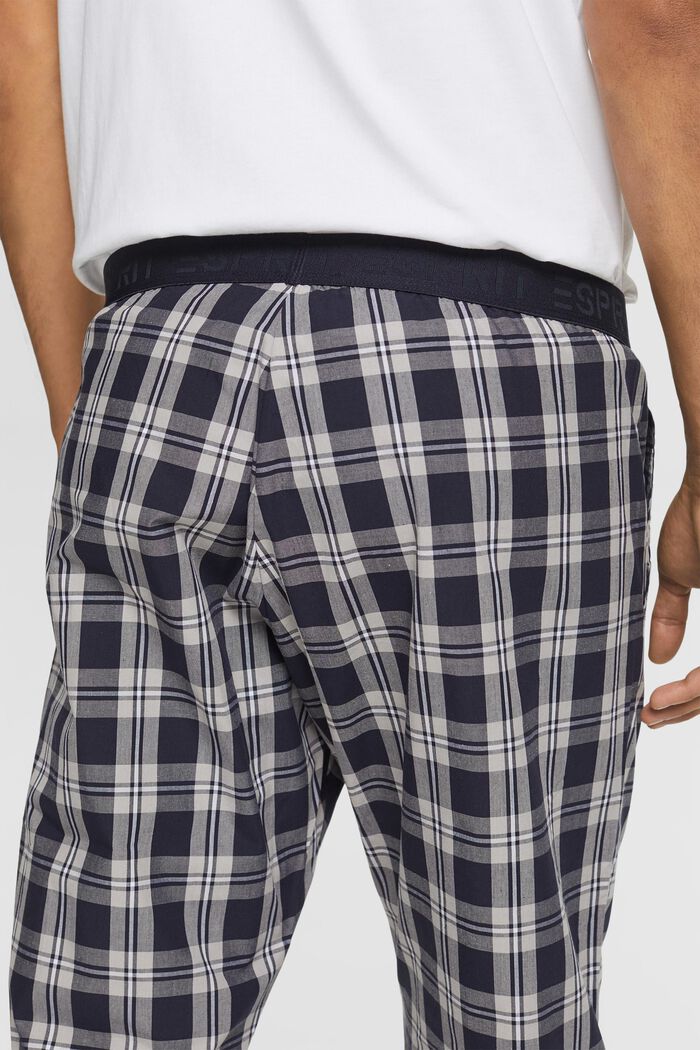 Checked pyjama trousers, NAVY, detail image number 3