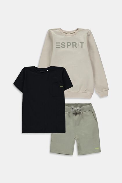 Mixed set: Sweatshirt, t-shirt and shorts