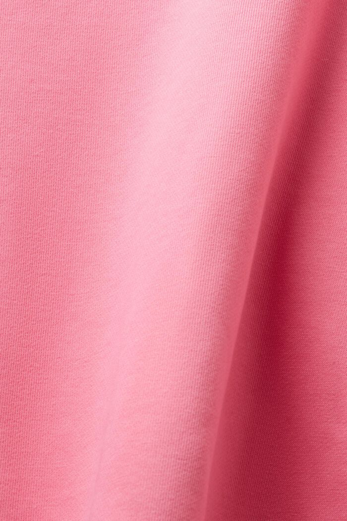 Unisex Cotton Fleece Logo Sweatshirt, PINK FUCHSIA, detail image number 7