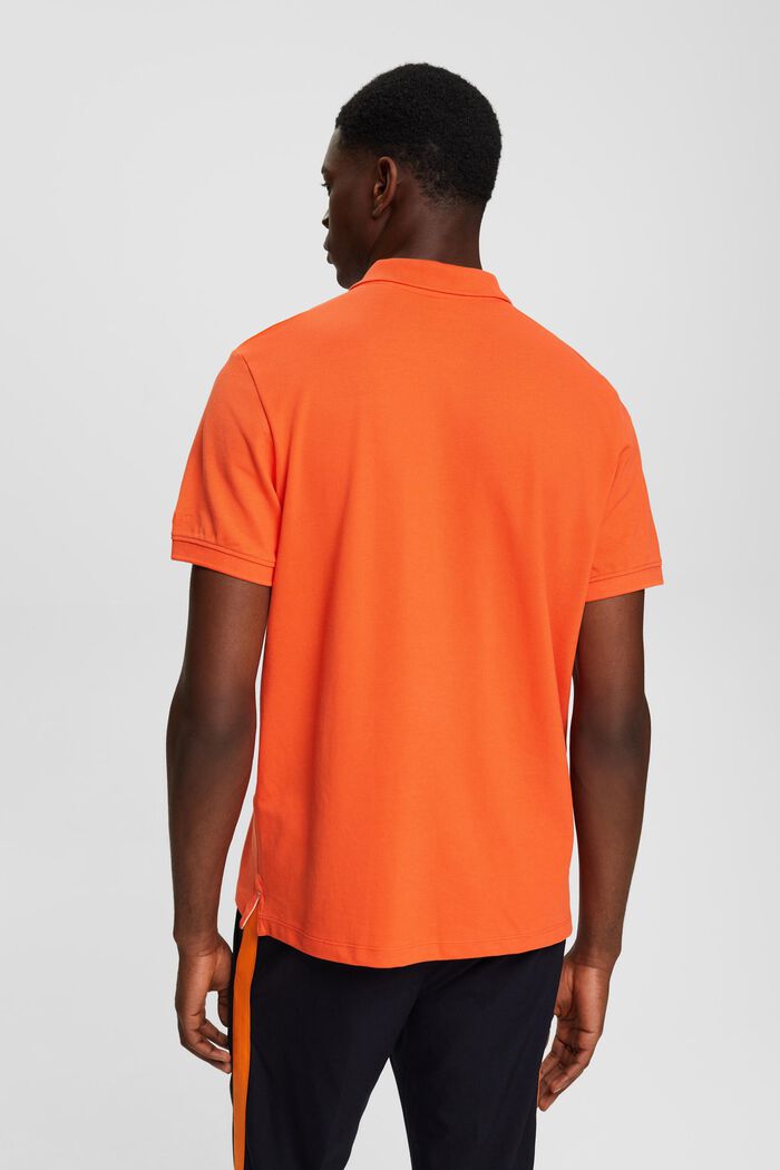 Slim fit polo shirt, ORANGE RED, detail image number 3