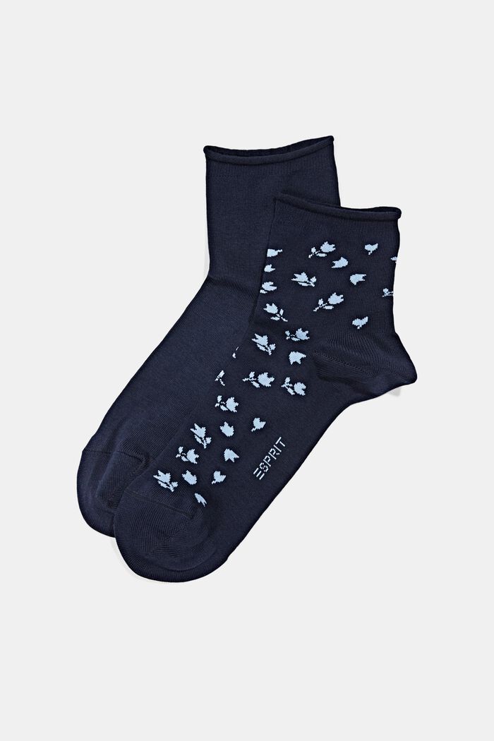 Double pack of short socks made of blended organic cotton