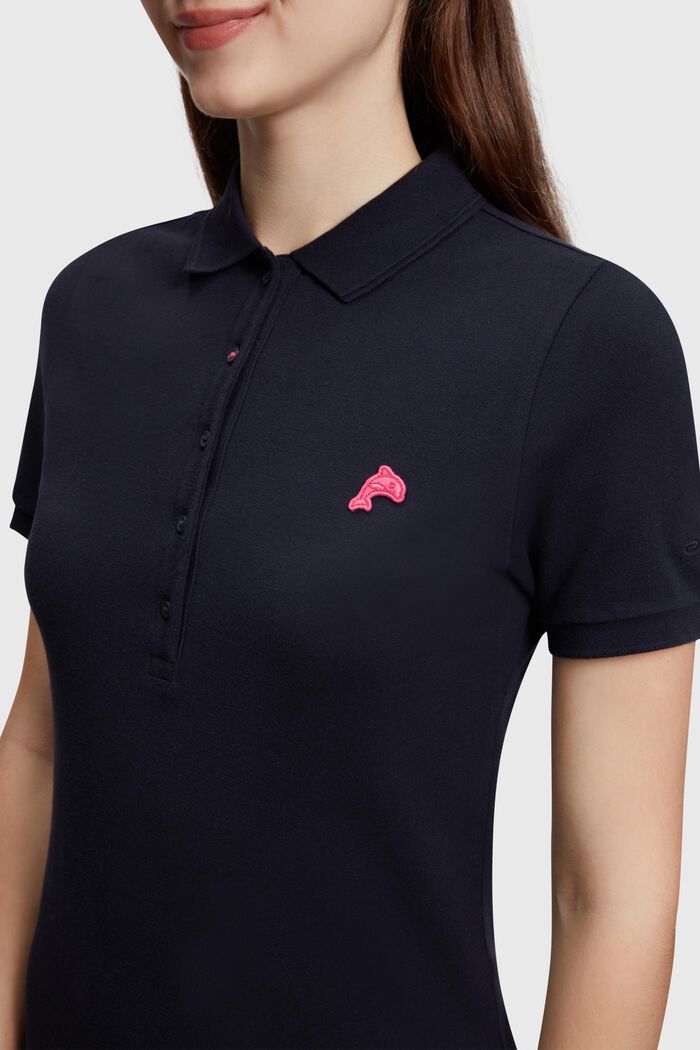Dolphin Tennis Club Classic Polo Dress, BLACK, detail image number 2