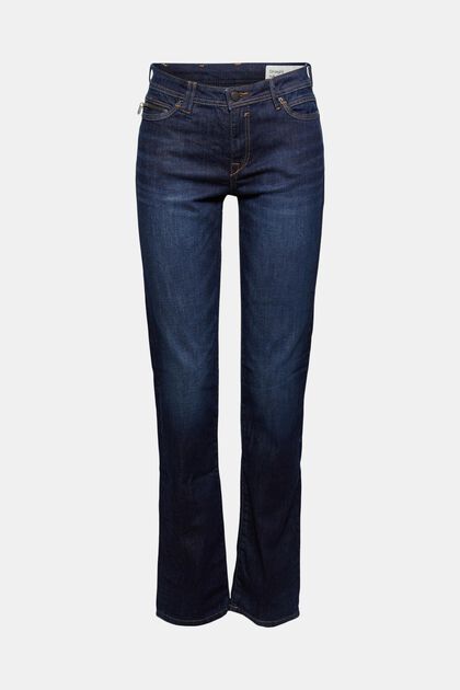 Low-rise stretch jeans, BLUE DARK WASHED, overview