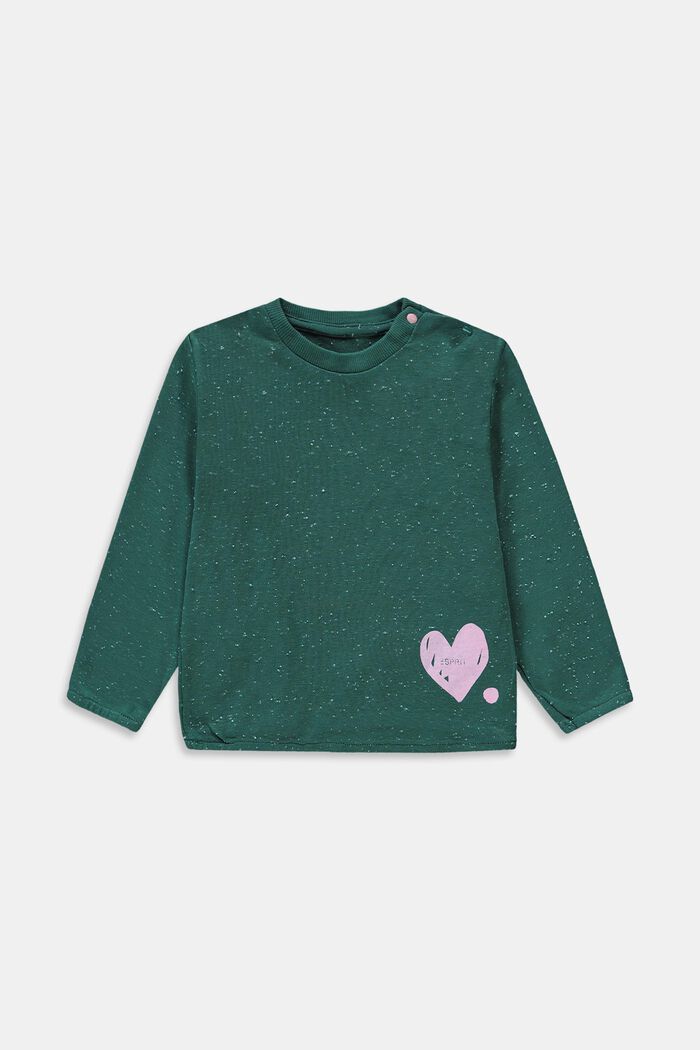 Long-sleeved top with heart print