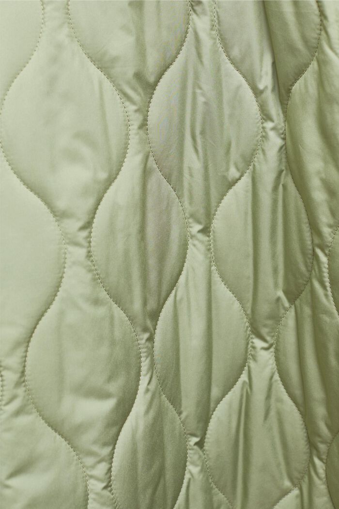 Ultra lightweight quilted bomber jacket, LIGHT KHAKI, detail image number 4