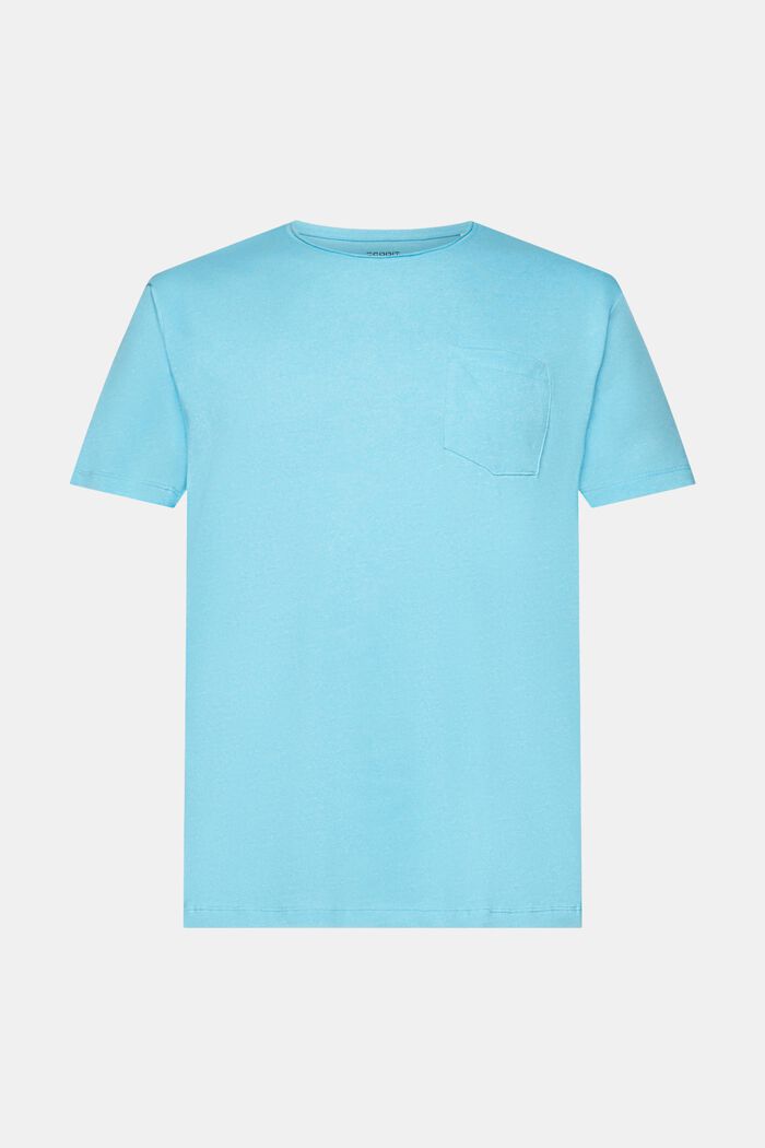 Recycled: melange jersey T-shirt, TURQUOISE, detail image number 7