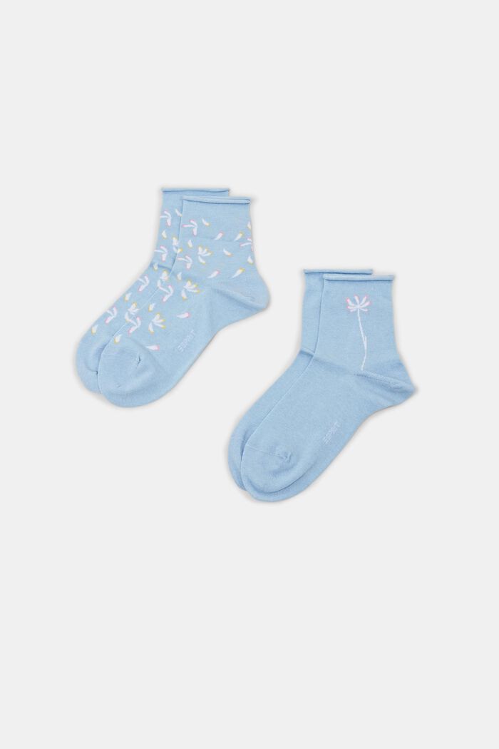 2-Pack Printed Knit Socks, CLOUD, detail image number 0